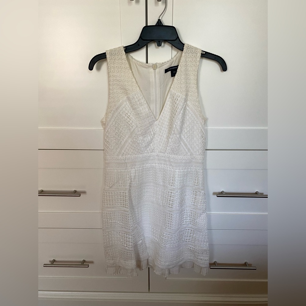 French Connection White Eyelet Dress Size 10
